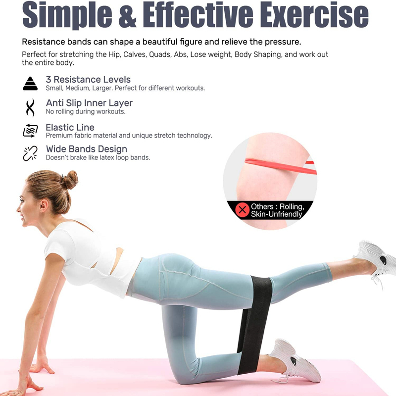 3PCS Women Men Fabric Resistan - Home Gym Studio ulasan dan harga