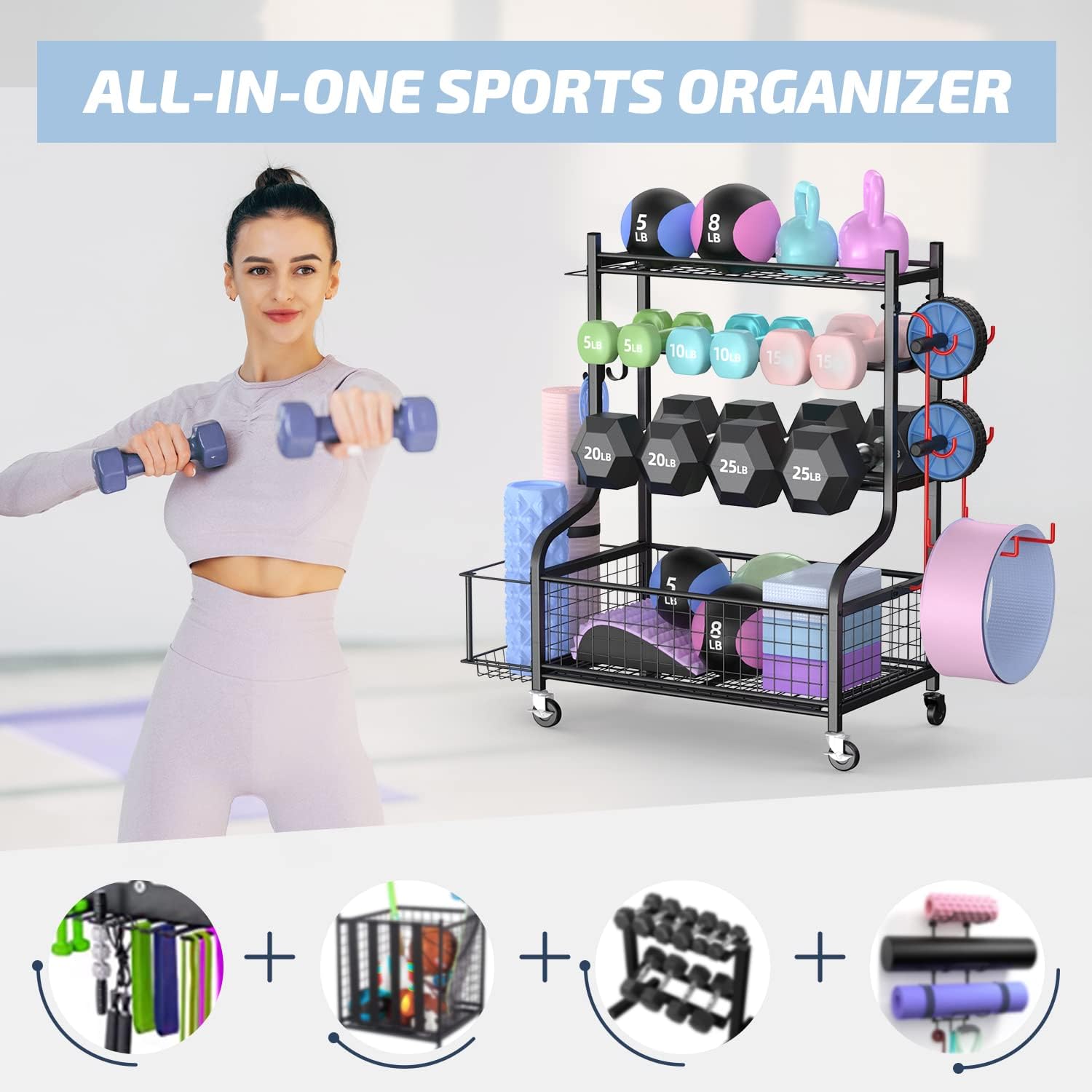 Home Gym Dumbbell Rack with Wh - Home Gym Usa ulasan dan harga
