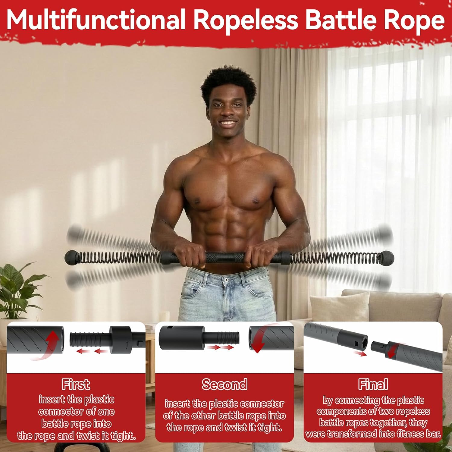 2-in-1 Upgraded Cordless Battl - Home Gym Portable ulasan dan harga