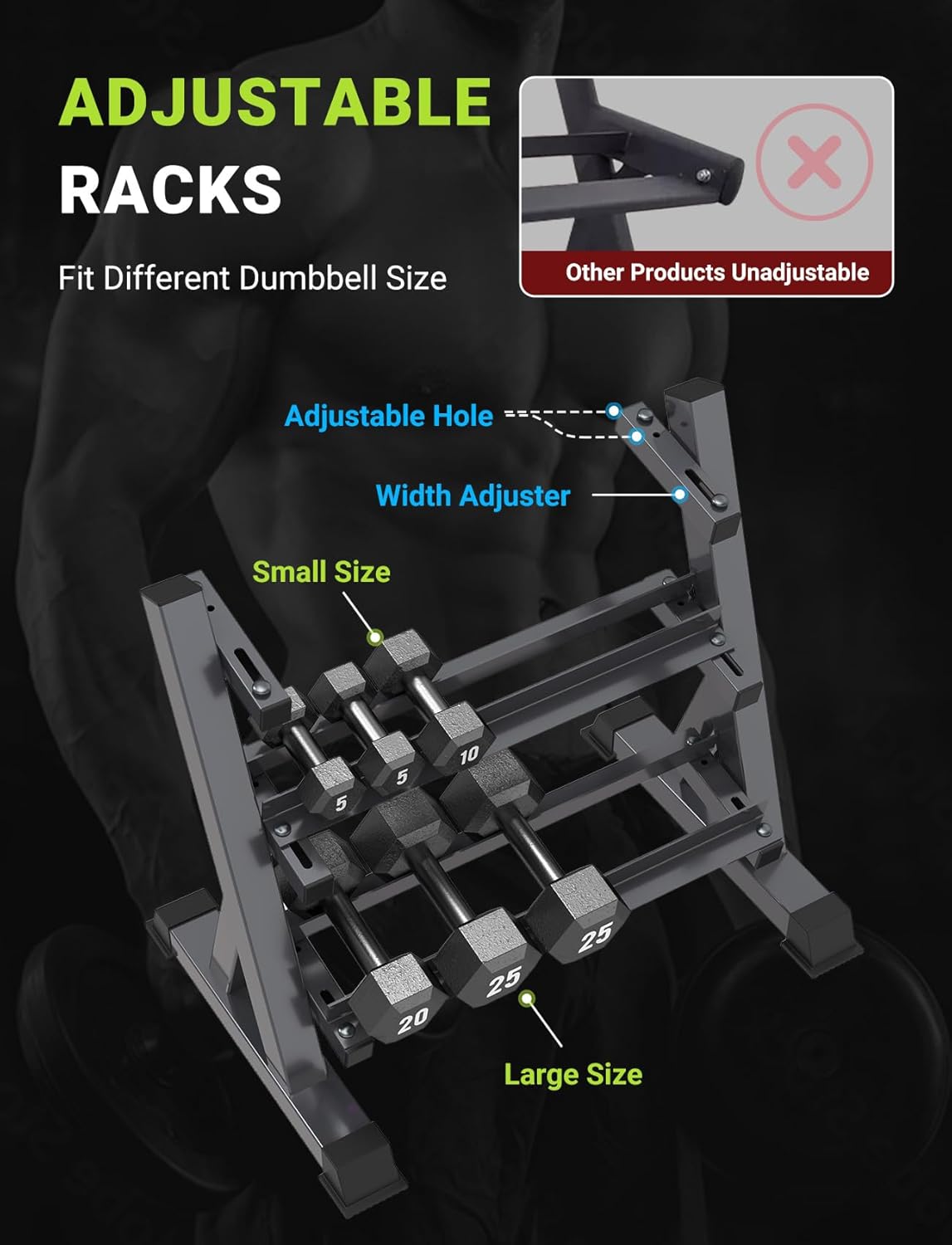 Home Gym Dumbbell Rack, 3 & 5  - Home Gym Usa ulasan dan harga