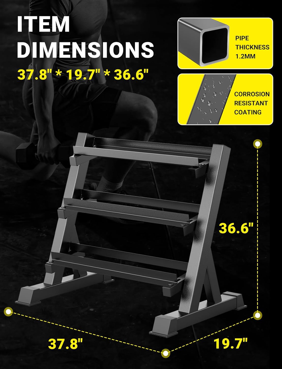 Home Gym Dumbbell Rack, 3 & 5  - Home Gym Usa ulasan dan harga